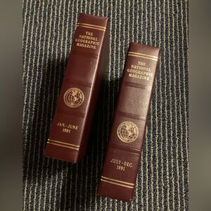 1991 National Geographic Magazine Empty Slip Cover Cases Slipcase